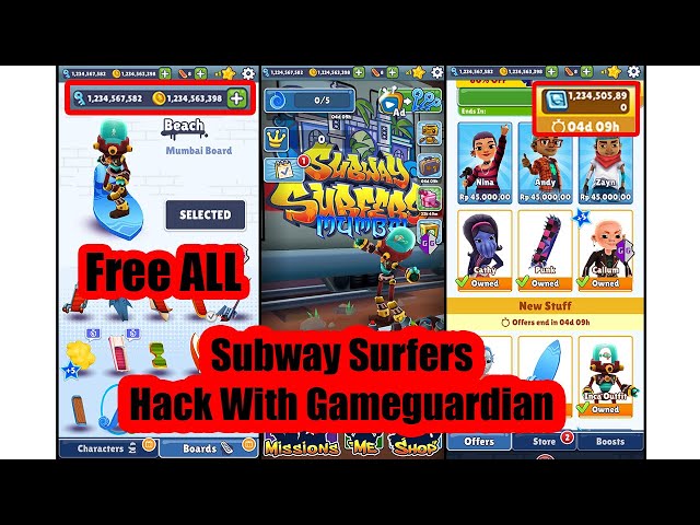 Subway surfers - Help - GameGuardian