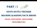 Part I: Naive Bayes Algorithm, Classifier, Example solved, data mining, machine learning, probabilit