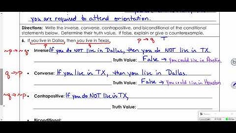 Geometry, Section 2.3, Conditional Statements