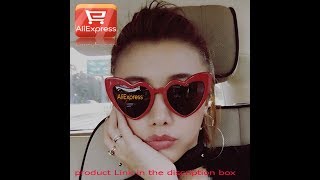 New Fashion Love heart-shaped sunglasses Women Brand Designer Retro Vint 2019 screenshot 4