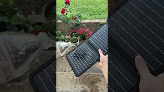 Foldable solar power for life on the go! #solarcharger #solarpanel #solarpower #portablecharger