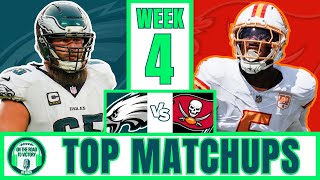 Eagles @ Buccaneers Top Matchups Week 4 | Injury Report, Depth Chart, Stats, Standings & More