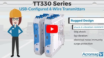 Isolated Power Universal Current/Voltage Output 4-Wire Transmitter | Acromag TT330 Series