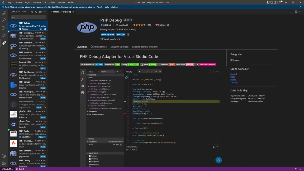 İnternet sitesi açıp PHP Hello World yazdırma - XAMPP Kurulum (ÖDEV ...