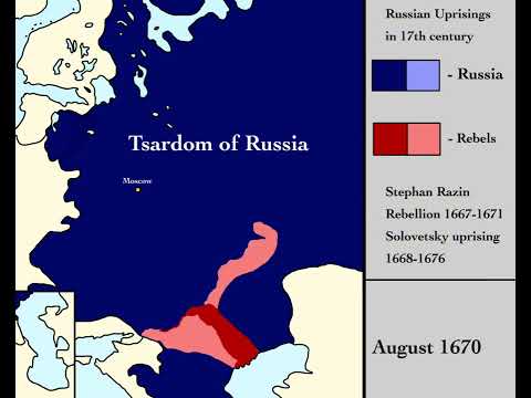 The “Rebellion Century” in Russia (1648-1698): Every Month
