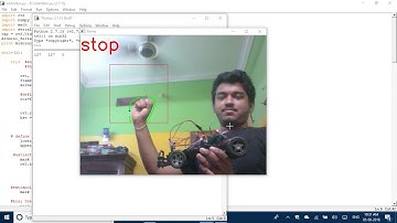 gesture controlled car using image processing(python,opencv,arduino)