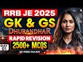 RRB JE 2025 GK & GS Dhurandhar | Rapid Revision | 2500+ MCQs | One Shot Revision