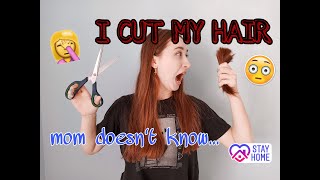 I CUT MY HAIR | mom&#39;s reaction