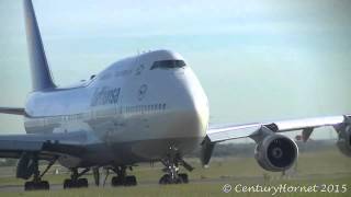 Lufthansa Boeing 747-400 Takeoff RWY 23 @ Toronto Pearson Int'l June 7, 2014