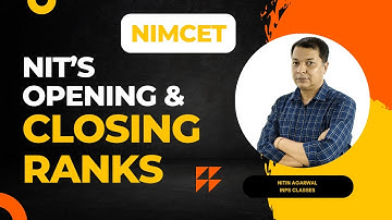 NIMCET | NITS Opening and closing ranks for all Category students