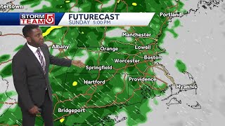 Video: Cooler with showers Sunday afternoon