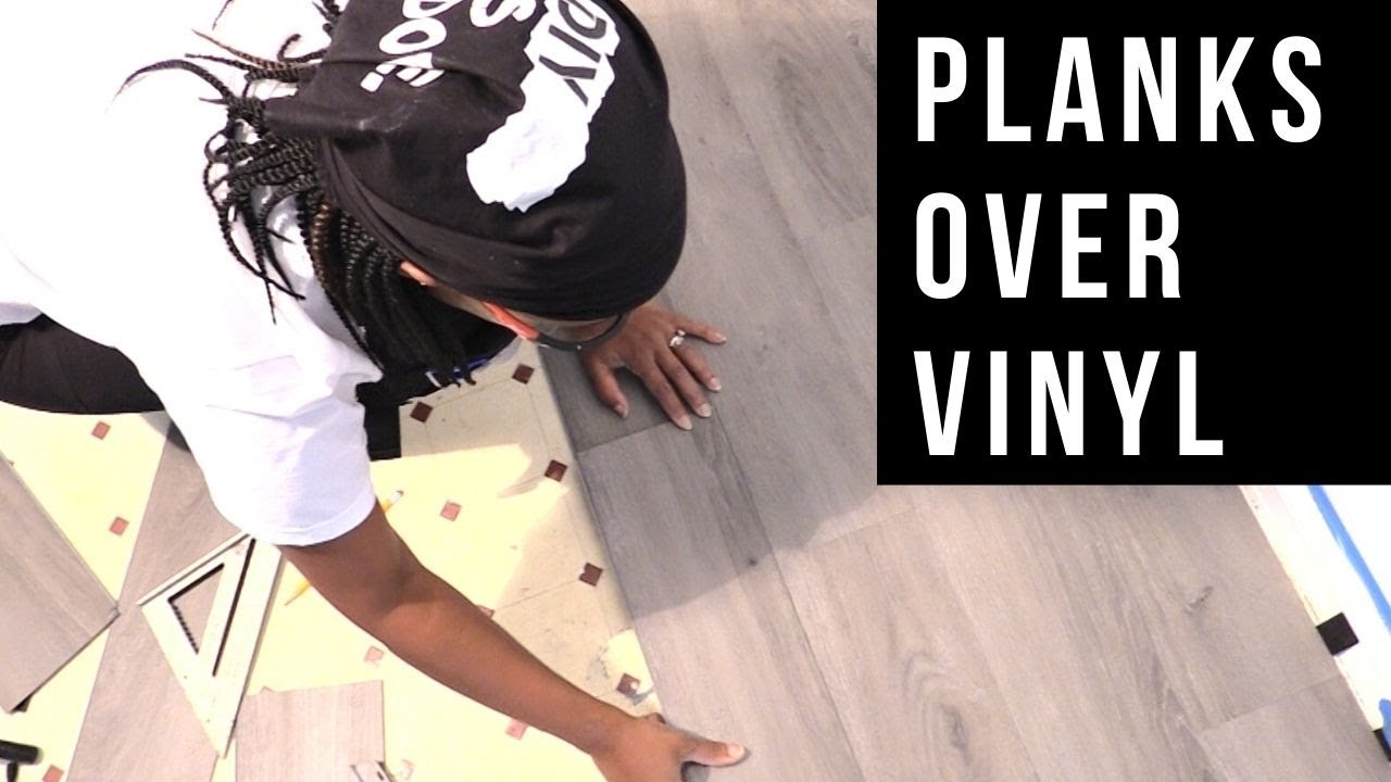 AMAZING DIY FLOOR UPDATE! - Vinyl Plank Install Over Old Flooring - Tips  for Beginners - YouTube