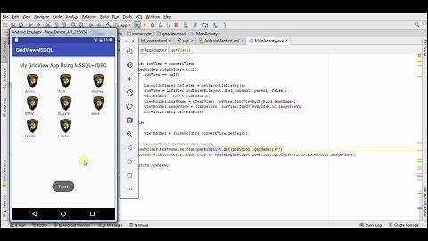 Dynamic GridView with MS SQL Server using JDBC - Android