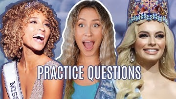 Pageant Interview Questions (On Stage Questions) PRACTICE WITH ME Ep. 4