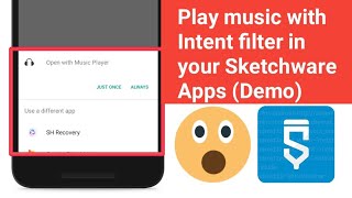 Use intent filter for playing audio music || demo video || tutorial comming soon!!