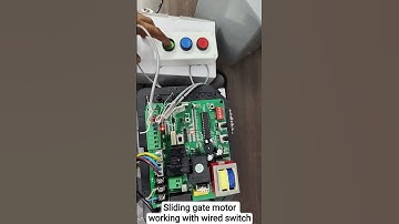 Sliding gate motor working with wired switch#navkarsystems #slidinggateopeners