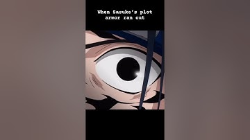 Was this the moment when Sasuke’s plot armor ran out? #Naruto #sasuke