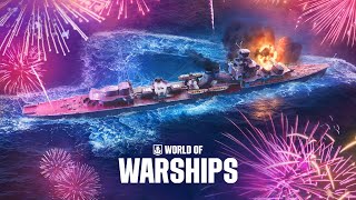 World of Warships, бой на крейсере V МУРМАНСК (СССР) премиум