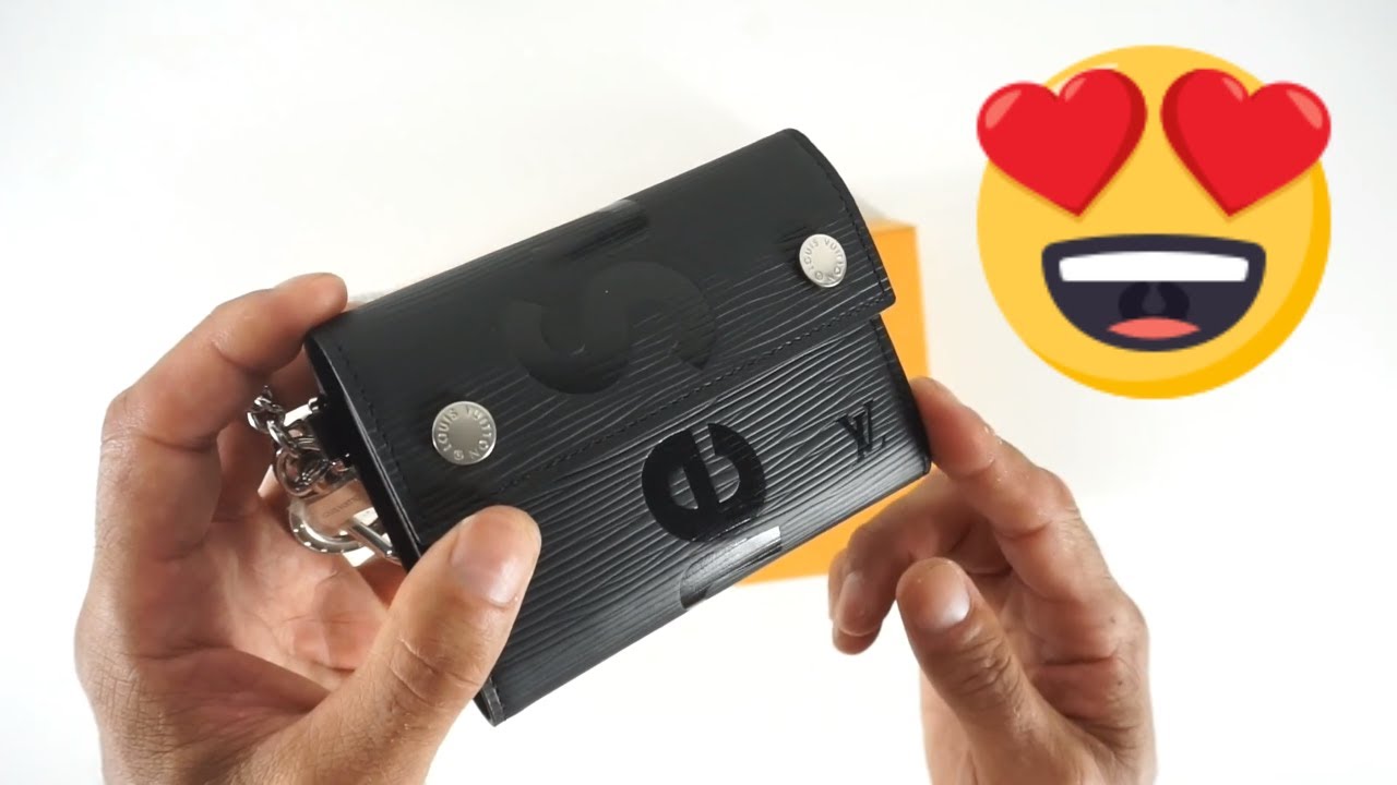 Authentic Louis Vuitton Supreme Epi Leather Black Chain Compact Wallet Unboxing and Review Authentic Louis Vuitton Supreme Epi Leather Black Chain Compact Wallet Unboxing and Review