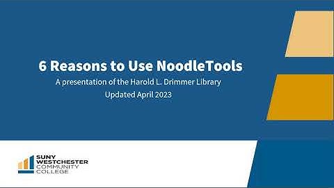 6 Reasons to Use NoodleTools