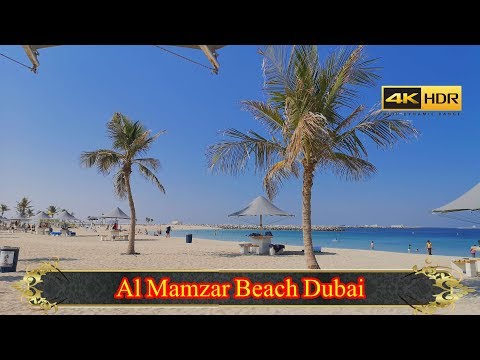 Al Mamzar Beach Dubai " Walking Tour in 4K