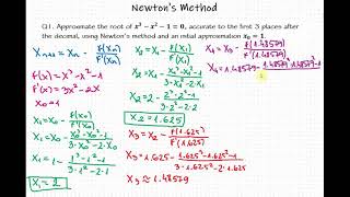 Newton’s method with example (Video 2 of 3)