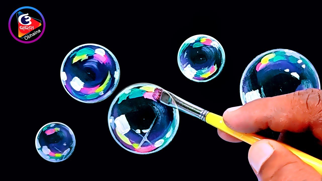 How To Draw Bubbles For Beginners Bubble Painting On Paper Acrylic Maxresdefault