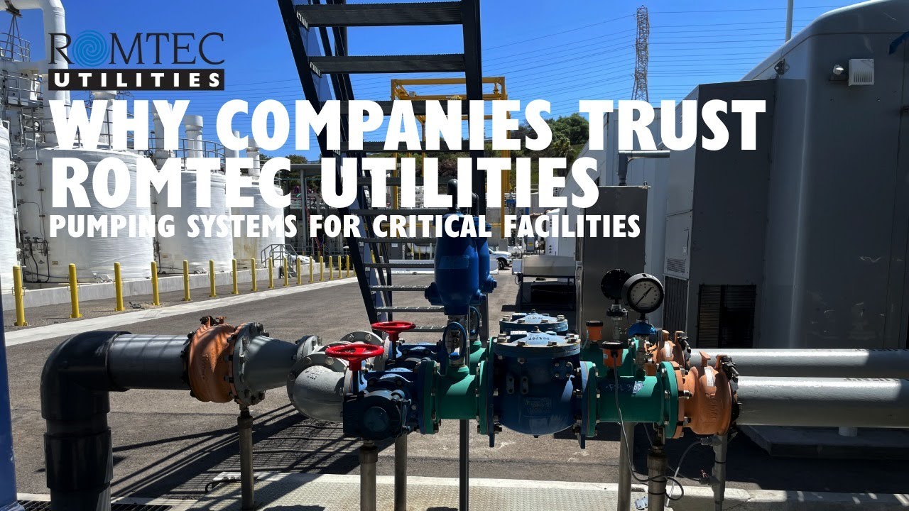 In today's digital world, uptime is everything. Data centers are crucial in society, and every second of reliability matters. It's not just power and connectivity that keeps these facilities online, it's also water management. 

Romtec Utilities is a trusted partner for custom-engineered pumping systems. We engineer systems for all water types: stormwater, wastewater, clean water, and more. With more than 25 years of experience and a portfolio that includes IBM, Microsoft, and Prime Data Centers, Romtec Utilities delivers solutions that keep mission critical facilities running efficiently. 

Leading companies choose Romtec Utilities because water management isn't just a detail, it's a strategic investment. Flooding, overheating, or compliance failures can mean costly downtime. Romtec Utilities' site-specific pumping systems are engineered for reliability, redundancy, and seamless integration with your facility's controls and SCADA systems. 

Our pumping systems are built for the demands of modern data centers with: 
- Redundant configurations for uninterrupted uptime
- Smart monitoring and remote telemetry
- Fast deployment with prefabricated assemblies
- Compliance with environmental and industry standards

From stormwater and wastewater to industrial process water and clean water booster pump stations, Romtec Utilities is the expert in site-engineered water pumping systems. Top tech companies trust us to safeguard their infrastructure and support their growth. 

Contact Romtec Utilities for a free project review, preliminary design, or to schedule a lunch and learn. 

https://romtecutilities.com/