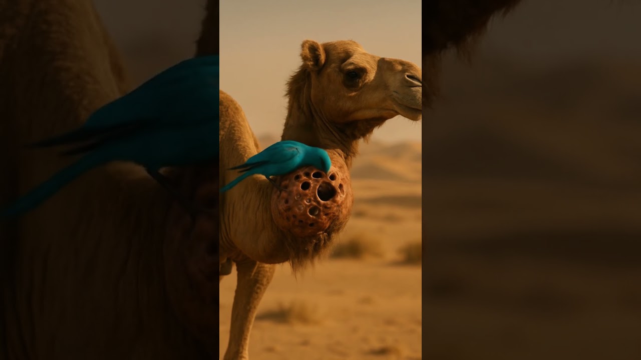 Bird Rescues Camel from Parasitic Swarm in Desert | Nature’s Unexpected Moment 🐪🐦 