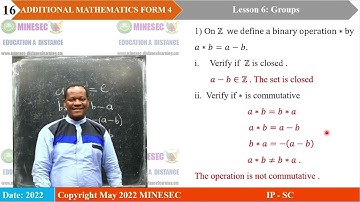 IP-SC ADDITIONAL MATHEMATICS Form 4 Lesson 6 Groups