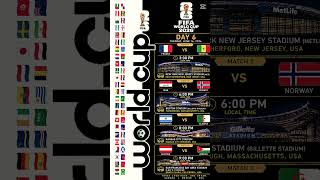 #fifaworldcup #worldcup2026 Day 6 Schedule