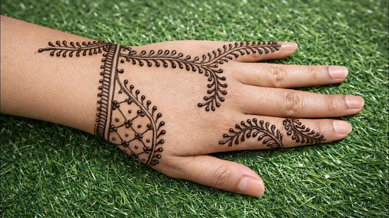 Very simple back hand mehndi design | How to mehndi design simple | Arabic mehndi design back hand