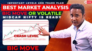 Best market prediction and trade plan || Midcap Nifty at important level || Nifty & Banknifty plan