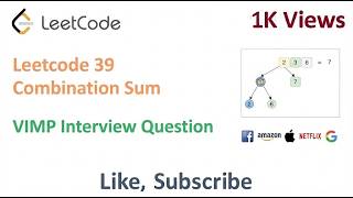 Leetcode 39  Combination Sum - VIMP Interview Question - Explained In Hindi