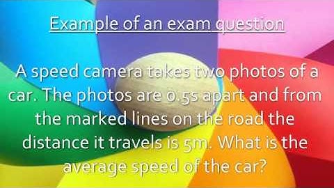 Additional Science  GCSE Edexcel Physics Revision P2 Topic 9 - As Fast As You Can