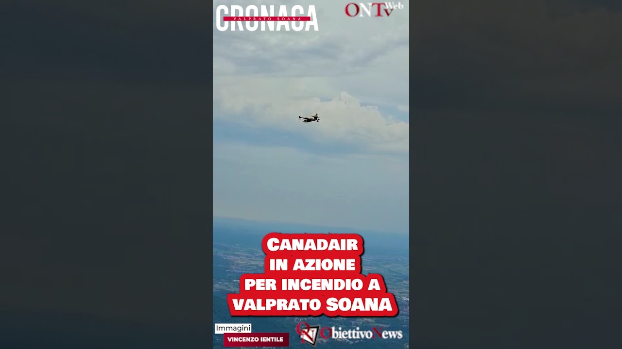 Canadair in azione per incendio a Valprato Soana