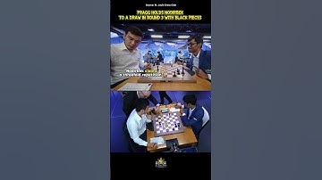 Praggnanandhaa holds Nodirbek Abdusattorov to a Draw in Round 3😍❤️#chess #praggnanandhaa #shorts