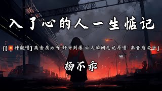 杨不乖 - 入了心的人一生惦记 (抖音热播版)『白鸽乌鸦本就不同路，我又怎敢奢求你留住，短暂的相遇又回到了孤独』【高音質 动态歌词MV/PinyinLyrics】
