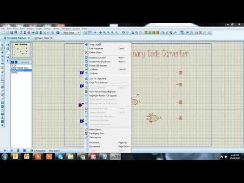 Gray Code To Binary Code Converter Using Proteus VSM