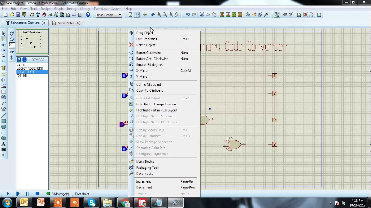 Gray Code To Binary Code Converter Using Proteus VSM - YouTube