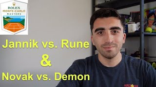 Sinner vs. Rune, Djokovic vs. De Minaur Monte Carlo 2024 QF | Post-Match