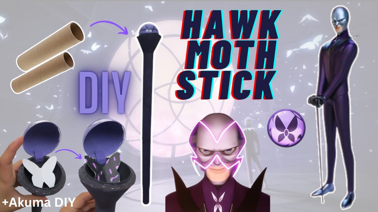 Hawk Moth stick DIY Butterly Miraculous weapon/gadget tutorial