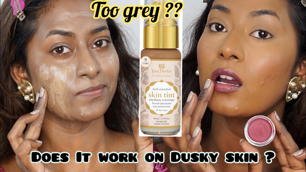 Just Herbs Skin tint 09 Coffee and Lip & Cheek tint 07 Mahogany | Review & Demo |