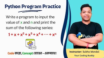 Python Program to Find Sum of Series: 1 + x + x² + x³ + ... + xⁿ