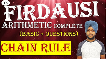 Chain Rule - Firdausi Course Complete Arithmetic || #afcatmaths #cdsmaths #chainrule
