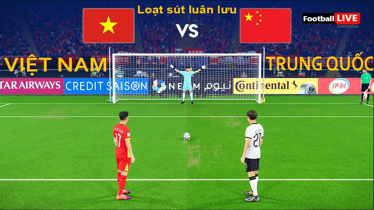 VIỆT NAM vs TRUNG QUỐC - Loạt sút luân lưu | CHÂU Á AFC 2026 BÁN KẾT | Mô phỏng PES