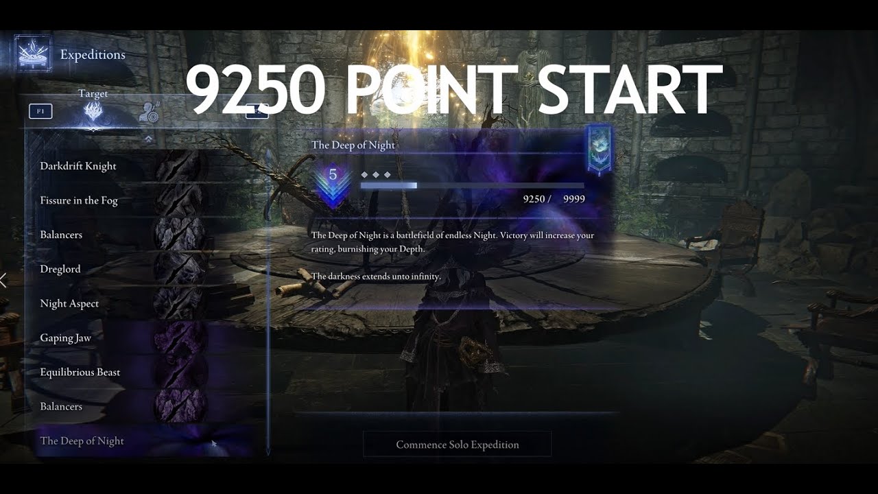 Elden Ring Nightreign Depth 5 games 9200 point start