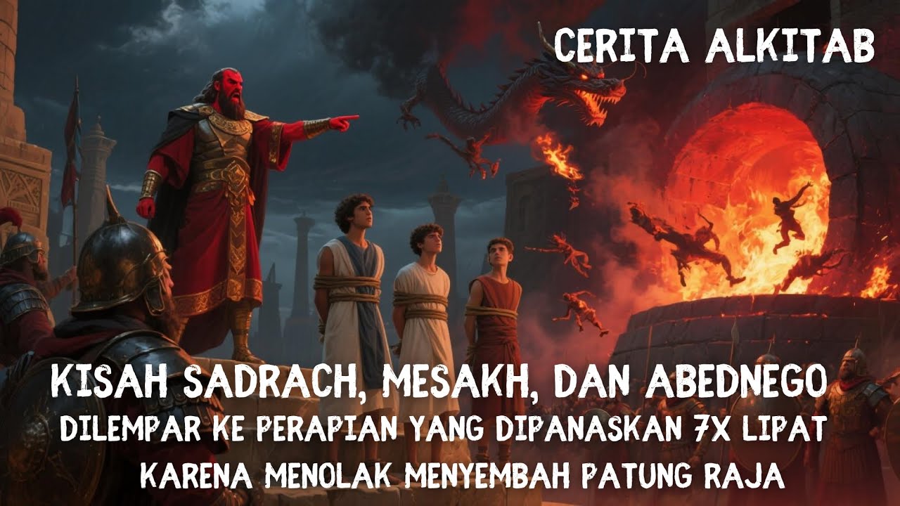 Cerita Alkitab : Kisah Sadrach, Mesakh, dan Abednego tetap selamat meski di lempar ke perapian 
