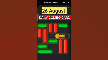 #26August Mini Game Solve | Hamster Kombat daily combo card 26 August - today daily Cipher Code