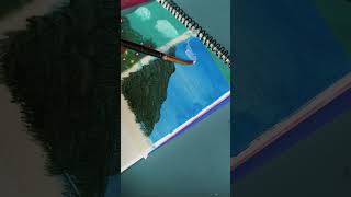Paint a beautiful sunset with me✨ #painting #shortvideo #youtubeshorts #drawing